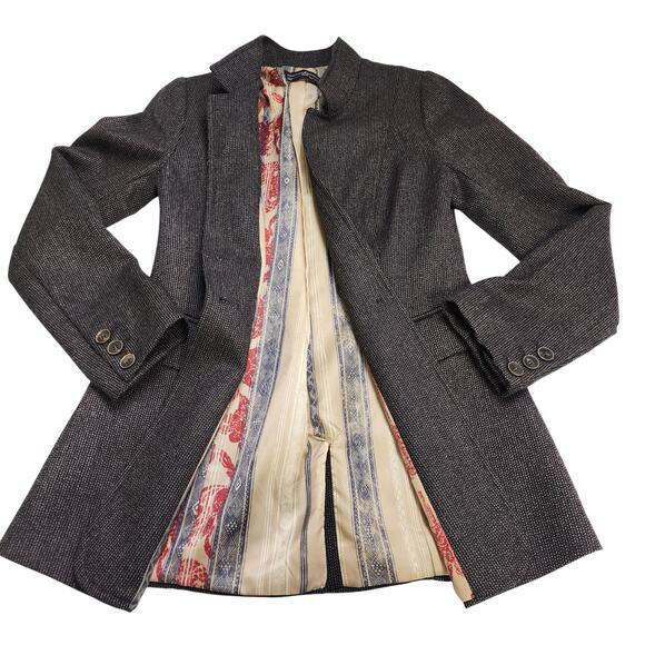 Peruvian Connection Womens Baby Alpaca Wool Blazer Jacket Size 2 Brown Knit - Picture 7 of 12